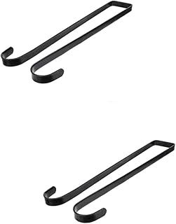 DECHOUS Wreath Metal Hook 2 Pcs Door Hook Wreath Hanger for Front Door Hanging Wreath on Door Fireplace Stocking Metal Wreath