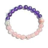 Cryhand Love Attraction Rose Crystals Healing Amethyst Blessing Beaded Bracelets For Women Opal Moon
