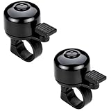 Welsberg Set de 2 timbres para Bicicletas, se Adapta a los diámetros de Las Barras de 20 a 24 mm.