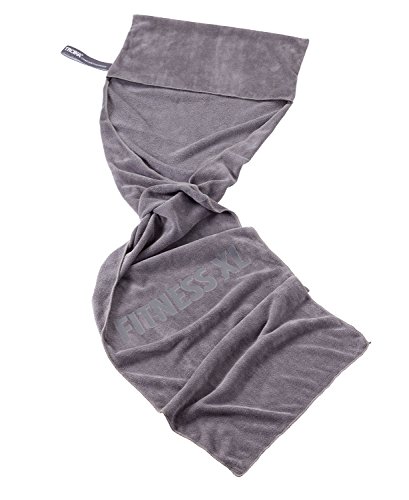 TROIKA SCHWITZABLEITER FITNESS XL – TWL04/GY – Fitness-Handtuch mit...