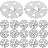 NAMOARLY 200 Stück Zinklegierung Unterlegscheiben für Schaumstoffplatten mit 6 Löchern Leichte und Vielseitige Befestigung für Dämmplatten bei Isolierprojekten
