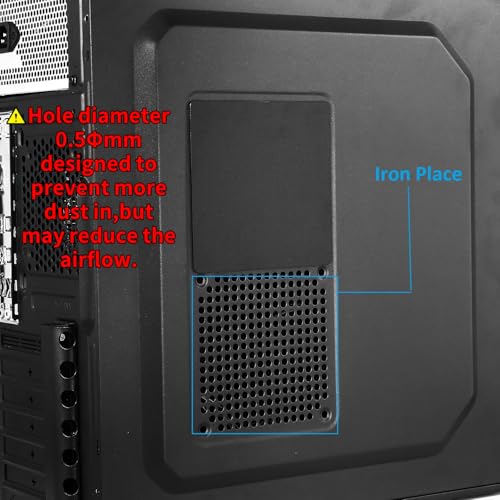 140mm 5.5" Magnetic Frame PVC PC Case Fan Dust Filter Grills Black 5-Pack by PANO-MOUNTS - Image 7
