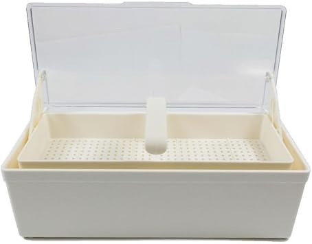 Medical Instrument Sterilizer Box Professional Tools Cool Sterilization Plastic Tray for Dental, Medical Tool, Tatoo, Nail White