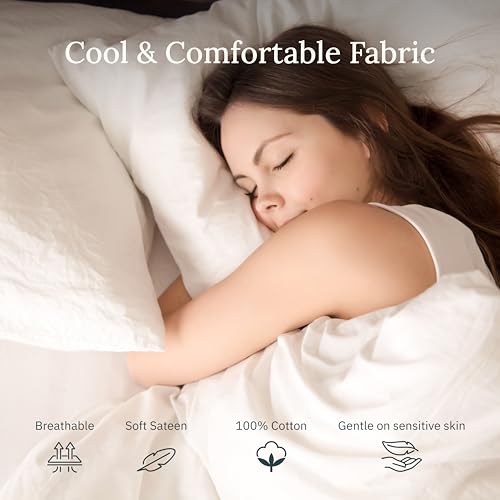 California Design Den Flat King Sheet Only - Soft 400 Thread Count Sateen, Natural 100% Cotton King Flat Sheets Only, Breathable, Durable and Cooling - Grey
