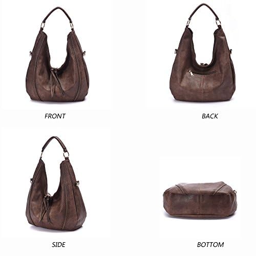Bolsos hobo para mujer, bolsos de mano sobredimensionados de cuero PU, bandoleras y bolsos tote elegantes para invierno miniatura 2