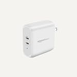 Amazon Basics 36W Two-Port USB-C Wall Charger for Tablets and Phones with Power Delivery - Black