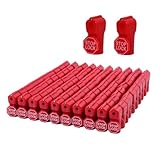 200 Stück Stop Lock Peg Hook Locks Kunststoff-Stopplöser für Einzelhandelsgeschäfte, Einkaufszentren, Mobilfunkgeschäfte red 4mm