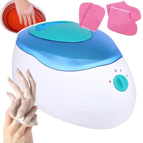 Bagni Di Paraffina Da 200 W 3 Litri Con Scudo Termico, Bagno Di Cera Di Paraffina Per Mani E Piedi, Si Prende Cura Della Pelle Ruvida, Secca O Stressata,Per Uso Domestico Nel Salone Di Bellezza,Blue