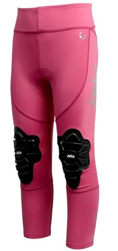 Zelo Childrens Competitive Riding Balance Bike Pants - Pink Lightning Relaxing Flexible Fiber Small 90 CM Kids Activewear