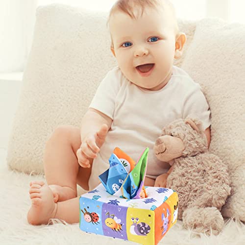 Brinquedo caixa de tecido - Brinquedos Sensoriais Macios para Bebês - Brinquedos Montessori para beb