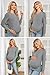 OUGES Womens Stretchy Wool Blend Long Puff Sleeve 2 Packs Maternity Shirts Casual Side Ruched Pregnancy Must Haves Fashion Blouse Tops Fall Maternity Clothes 2025(Black, Gray,XL)