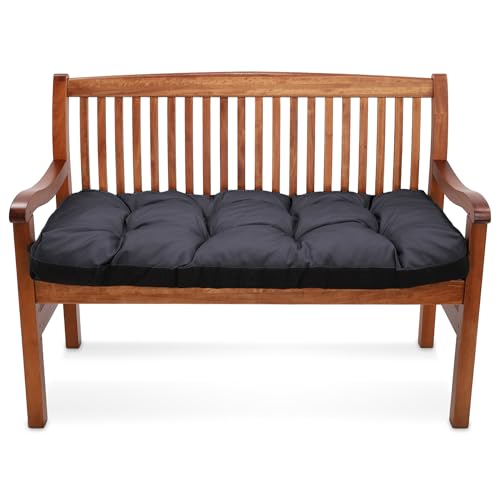 Amazinggirl Bankauflage Sitzkissen Outdoor Hollywoodschaukel Kissen 100x50 cm - Sitzpolster Bank Polster für Sitzbank Gartenbank und Paletten Bankkissen Indoor und Outdoorkissen Graphit