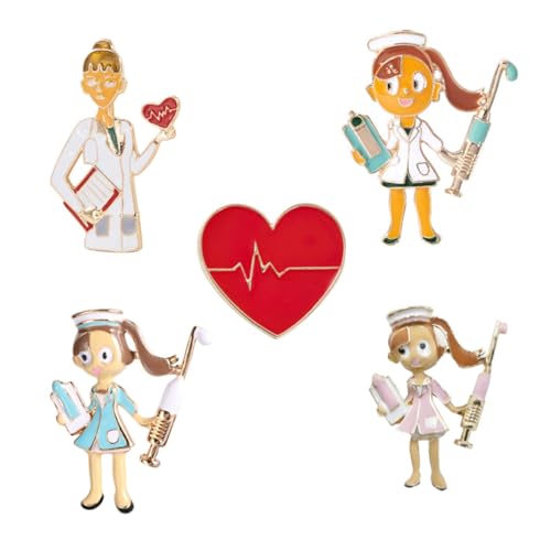 Broches forme de cœur égayer une blouse médicale accessoires vêtements
