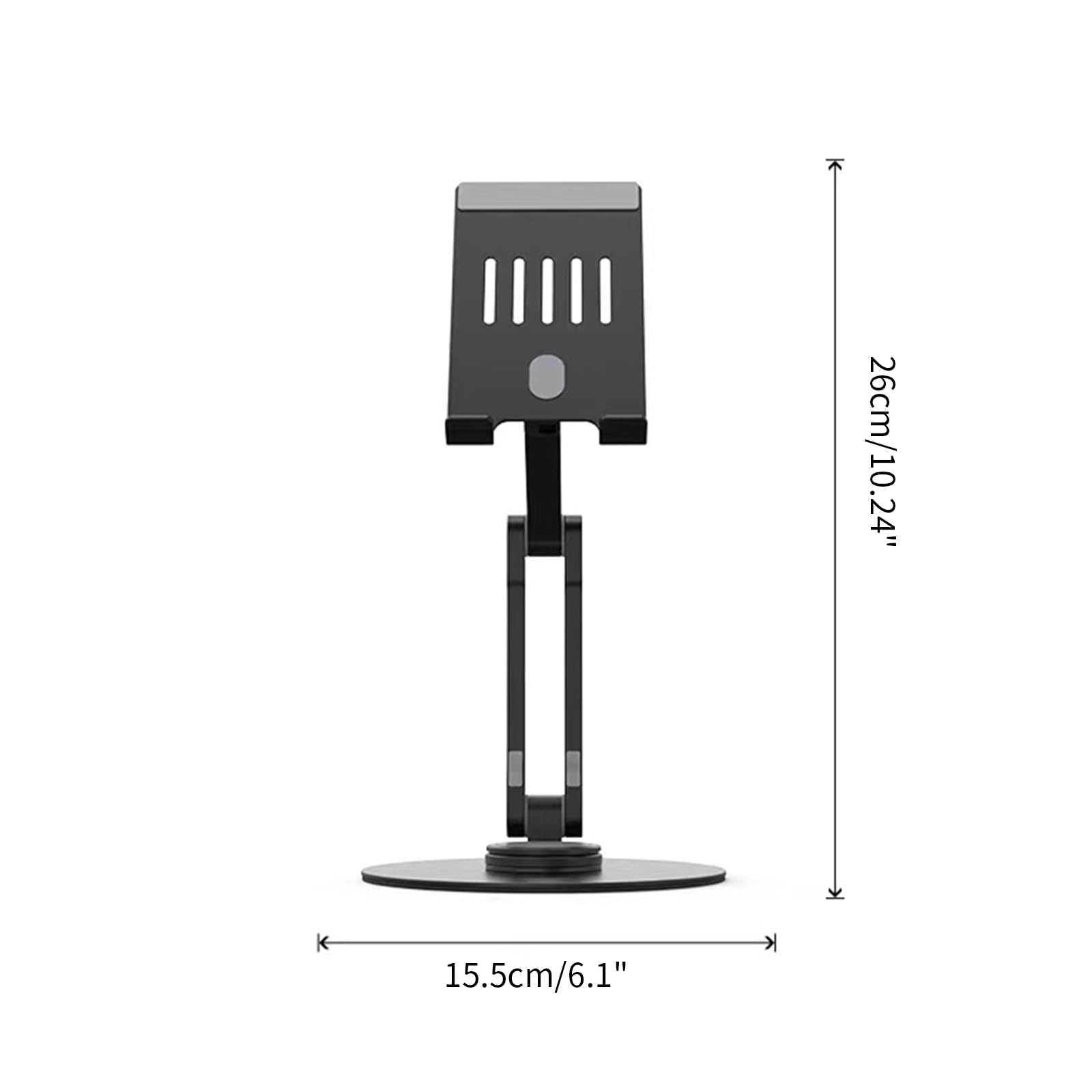 Soporte de teléfono móvil giratorio de 360 grados de 3 ejes Soporte plegable para tableta de teléfono ajustable en altura ajustable soporte de teléfono