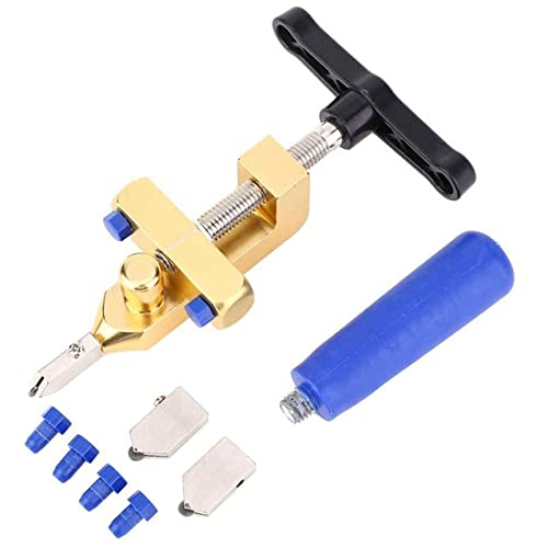 Cortador de Azulejos Manual, Kit de Herramientas de Corte de Vidrio de Azulejos 2 en 1 Manual con Cuchillas de Acero de Tungsteno de 3-15mm, para Cortar Vidrio, Espejo, Azulejos de Cerámica