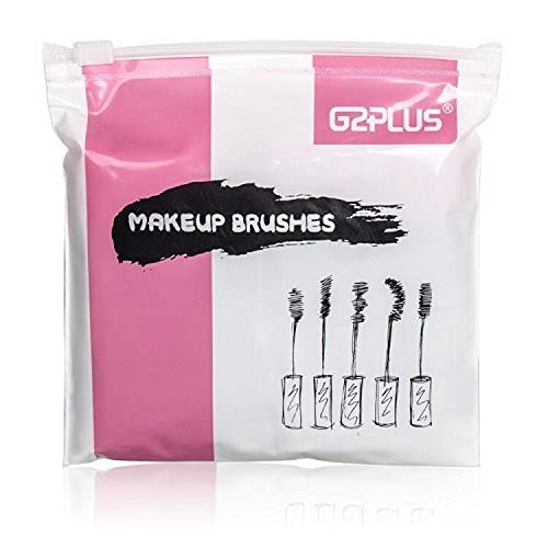 Image of G2PLUS 100PCS Disposable Eyelash Brushes, Adjustable Mascara Wands Makeup Applicator, Lash Spoolies Brushes for Eyelash Extensions and Eyebrows (Baby Pink)