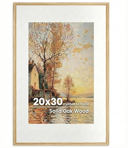 KovaScape Picture Frames,20 x 30 Picture Frame,Solid Oak Wood Picture