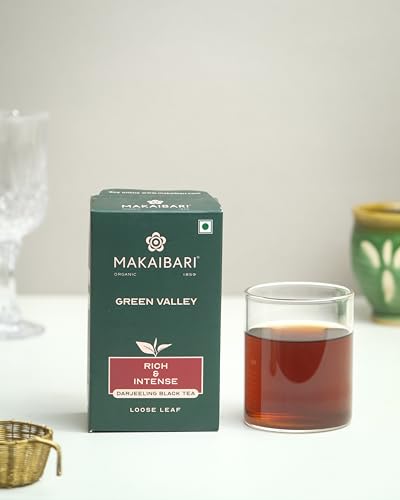 Image of Makaibari Green Valley Apoorva Rich & Intense Darjeeling Black Loose Leaf Tea 100 gm | Premium Darjeeling Long Leaf Black | Single Estate Loose Leaf | Muscatel fruity top notes | 50 Cups