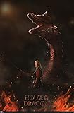 House of the Dragon - Daemon Dragon One Sheet Wall Poster, 34L' x 22.4W', Premium Unframed Version