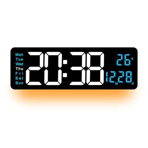 Reloj de pared digital LED con termometro integrado para controlar el tiempo 5