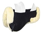 mit Befestigungsbänder Amesbichler Reitsport Lammfell Korrektur Sattelkissen, mit 4 Taschen und Ersatzfilzpads