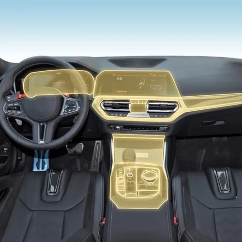 Film TPU anti-rayures pour console centrale BMW M4 G82 réparation thermique de l'intérieur