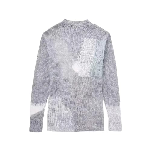 Women's Retro Casual Sweater Printed Long Sleeve Knitted Loose Sweater Pullover2