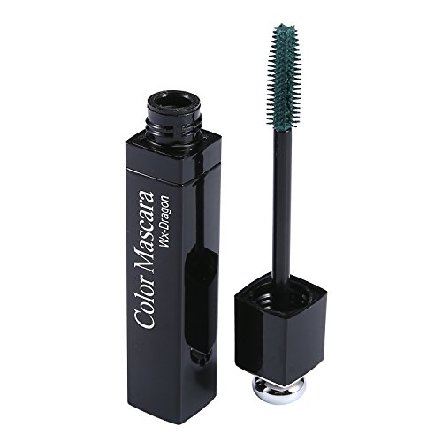 Colorful Mascara FOONEE Colored Mascara Waterproof 3D Fiber Mascara Lengthening Volumizing Mascara Lasting No Clumping Mascara (Olive green)
