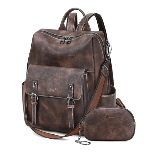 Image of AGLOD Backpack Purse for Women PU Leather Back Packs Designer Ladies Shoulder Bag Fashion Faux Work Travel Handbags