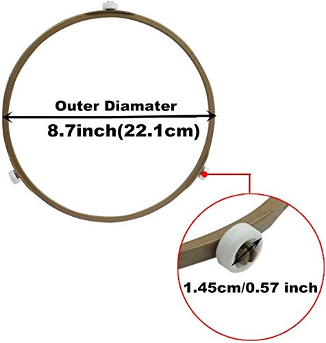 Microwave Roller Ring Plate Tray Rotating Support ,Microwave Turntable Ring for Glass Plate Tray(Outer Dia Plate8. 7 Inch,2Pcs) - Thumbnail 2