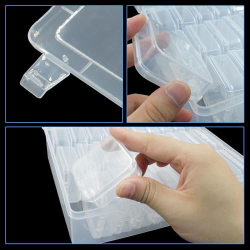 Image of 31 Pcs Bead Organizer Box, Clear Bead Containers Bead Storage Box Plastic Bead Cases for Jewelry Beading Crafts Small Parts(30 x Mini Boxes + 1 x Big Box)