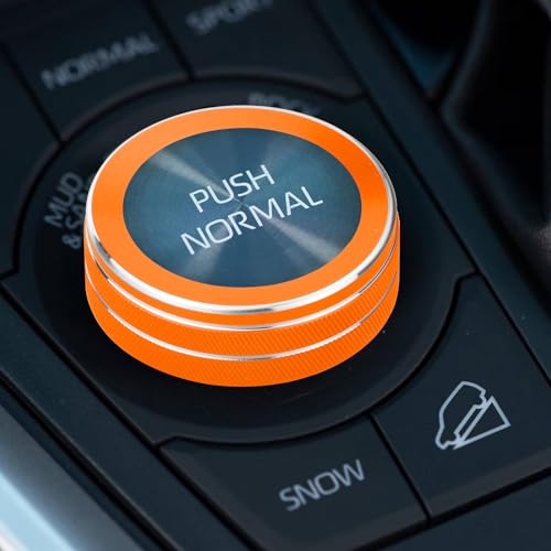 Image of for Toyota RAV4 /RAV4 Hybrid 2023 2024 2025 air Conditioning knob Cover, Start Button Cover Decorative Ring, Volume, Aluminum Alloy Decoration (RAV4 Hybrid, Orange)