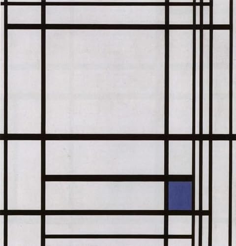 Affiche Composition Met Blauw de Piet Mondrian Impression Sur Toile Salon 60x90cm