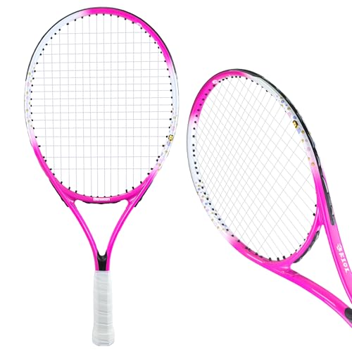 Senston Tennisschläger 17/23 Zoll Tennis Racket für Jugendliche Leicht Langlebig Einfach zu greifen Anfängerfreundlich Schläger