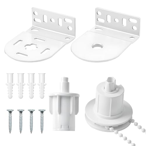 32mm Roller Blind Fittings Kit with Roller Blind Brackets Clutch Mechanism and Blinds Chain Replacement Spares and Accessories for Repair of 32mm Blinds in Homes and Offices