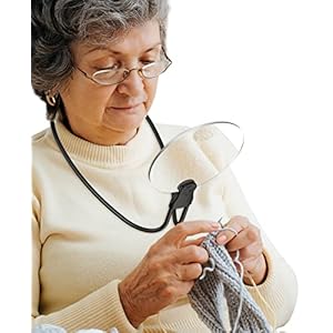 Toolhelper Hands Free Magnifying Glass for Neck Wear,Magnifying Glass for Reading, Sewing, Cross Stitch, Inspection, Repair.