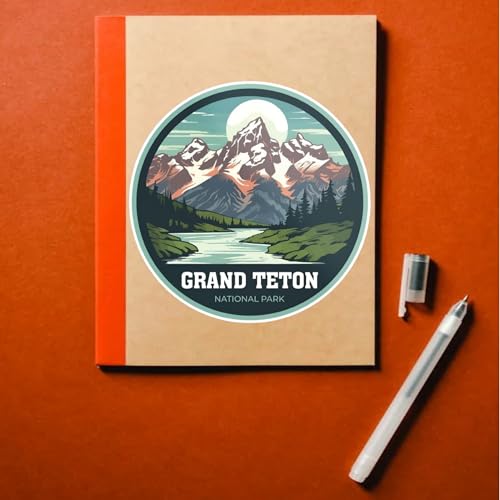 Image of Grand Teton National Park Sticker - Waterproof Decal for Cars Bumpers Laptops Water Bottles & Travel Gear