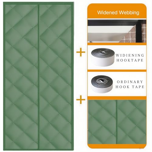 Rideau de porte interieur d'hiver isolant phonique vert - 3