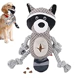 Kauspielzeug für Hunde – Interaktives Quietschendes Zahnen mit Futterspender | Hundespielzeug aggressives Kauen, für Welpen, Langeweile, Zahnpflege, Spielen, Apportieren im Freien und drinnen