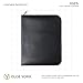 OLDE YORK Leather Padfolio — Leather Portfolio for Men, Padfolio for Men — 100% Authentic Top-Grain Leather (Black)