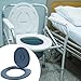 Generic Prevent Smell Portable Toilet Seat with Lid Outdoor Toilet Seat for Travel Hiking Potty Elderly