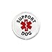 Service SUPPORT Dog 2 inch White Rim Sew-on Patch