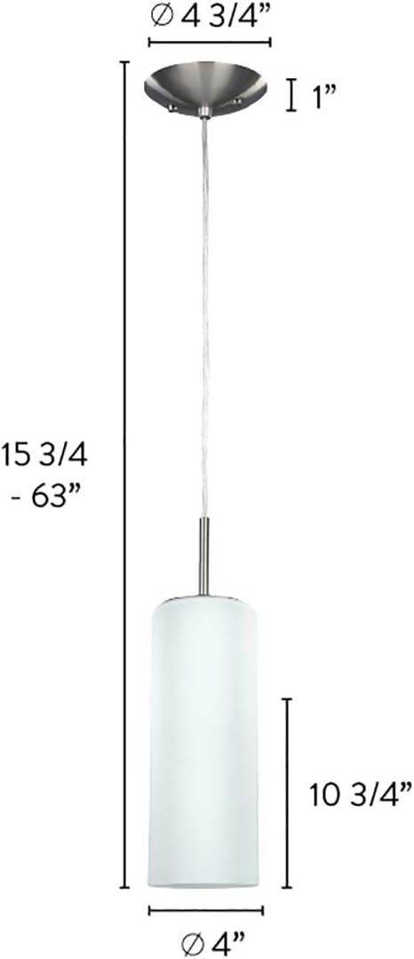 Bеѕt Prоmо CANARM LTD. IPL379A01BPT Toni 1 Bulb Mini Pendant Light, Brushed Pewter