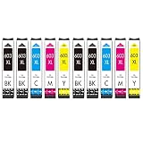 Cartridgeify 603 XL Compatible avec Cartouches Epson 603 603XL Multipack (10-Pack), pour Expression Home XP-2100 XP-2105 XP-3100 XP-3105 XP-3150 XP-4100 XP-4150, Workforce WF-2810 WF-2830 WF-2850