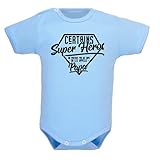  bodybebepersonnalise.fr Body enfant. Manches courtes. Bodies bébé. Fille et garçon. Extra doux. Pressions entrejambes. Humour. Papa - bleu clair, 18-24 mois
