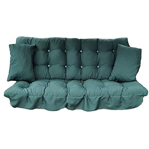 GB Leisure Garden Patio 3 Seater Replacement Swing Hammock Bench Cushion Set Dark Green Cover