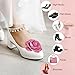 M METERXITY 2-Pack Decorative Rose Shoe Clips, Faux Leather Removable Fashion Flower Shoe Clips Buckle for Women Dress/Shoes/Heel, Brooches Charm Embellishments [Rose Red]