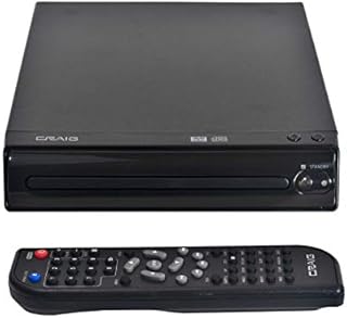 Craig CVD512a Compact DVD Player with Remote in Black | Compatible with DVD/DVD-R/DVD-RW/JPEG/CD-R/CD-RW/CD | Progressive Scan | Multilingual Supported |