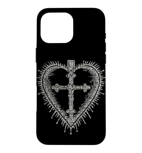 Sacred Heart of Jesus Catholic Icon Cross Church Faith �X�}�z�P�[�X iPhone 16 Pro Max �p