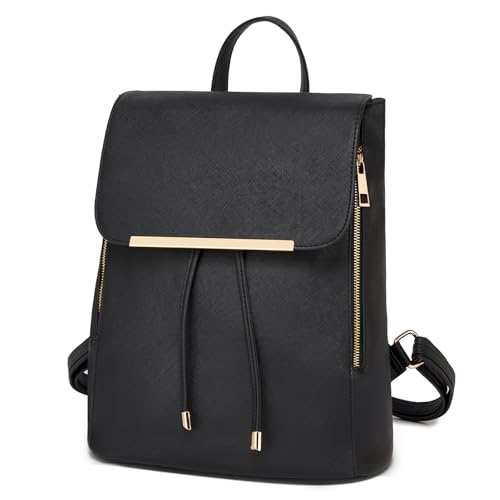 Miss Lulu Sac à Dos pour Femme en Simili Cuir Sac de Jour Waterproof College Voyage
